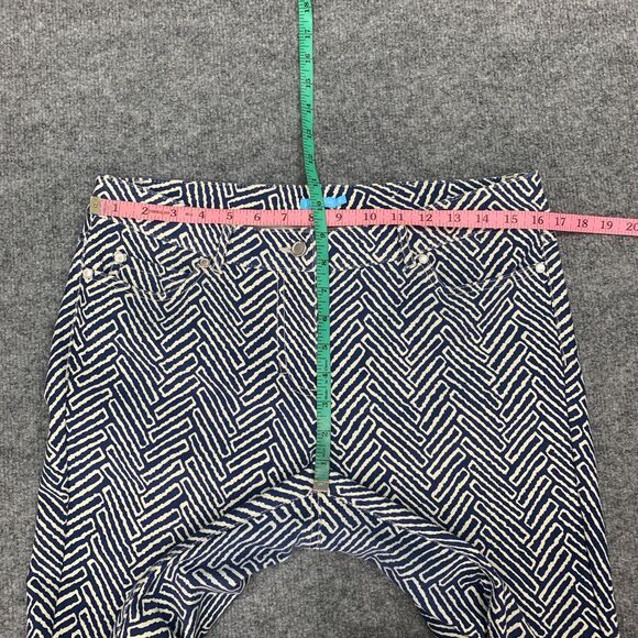 J. McLaughlin Herringbone Pants Womens 10 Mid Rise Straight Leg Zip Fly Pockets - Picture 5 of 10